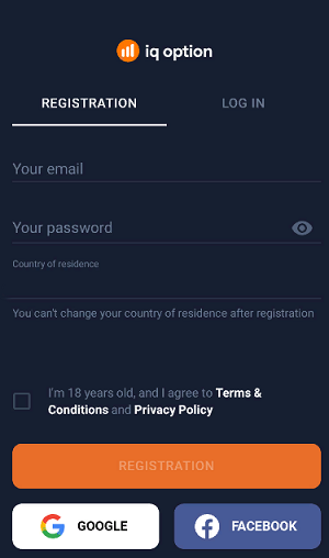 Registration form